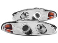 Anzo 1997-1999 Mitsubishi Eclipse Projector Headlights w/ Halo Chrome CCFL