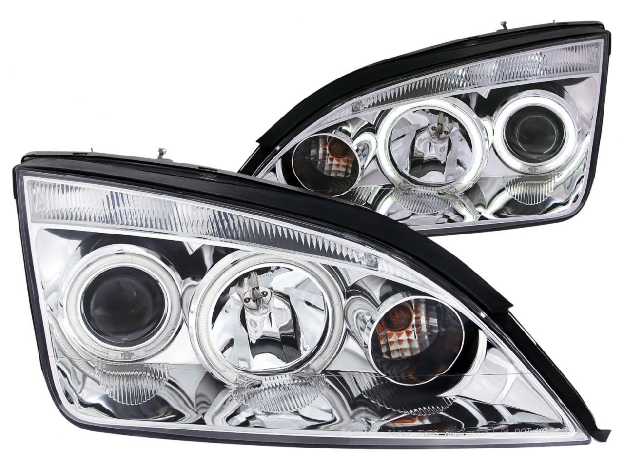 Anzo 2005-2007 Ford Focus Projector Headlights w/ Halo Chrome (CCFL)