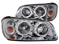 Anzo 2002-2003 Nissan Maxima Crystal Headlights w/ Halo Chrome