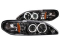 Anzo 1994-1998 Ford Mustang Projector Headlights w/ Halos (CCFL) Black 1pc