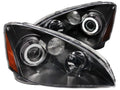 Anzo 2002-2004 Nissan Altima Projector Headlights w/ Halo Black