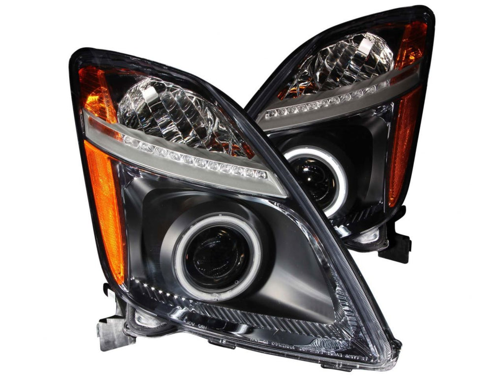 Anzo 2004-2009 Toyota Prius Projector Headlights w/ Halo Black (CCFL)