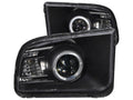 Anzo 2005-2009 Ford Mustang Projector Headlights w/ Halo Black (2010 Style)