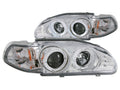 Anzo 1992-1995 Honda Civic Projector Headlights w/ Halo Chrome 1pc