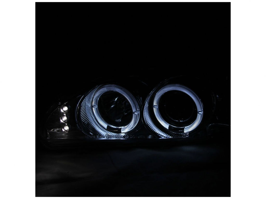 Anzo 1992-1995 Honda Civic Projector Headlights w/ Halo Chrome 1pc