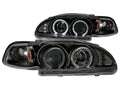 Anzo 1992-1995 Honda Civic Projector Headlights w/ Halo Black 1pc