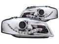 Anzo 2006-2008 Audi A3 Projector Headlights Chrome (R8 LED Style)