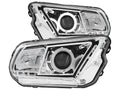Anzo 2010-2014 Ford Mustang Projector Headlights w/ Halo Chrome (CCFL)