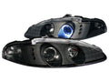 Anzo 1995-1996 Mitsubishi Eclipse Projector Headlights w/ Halo Black G3