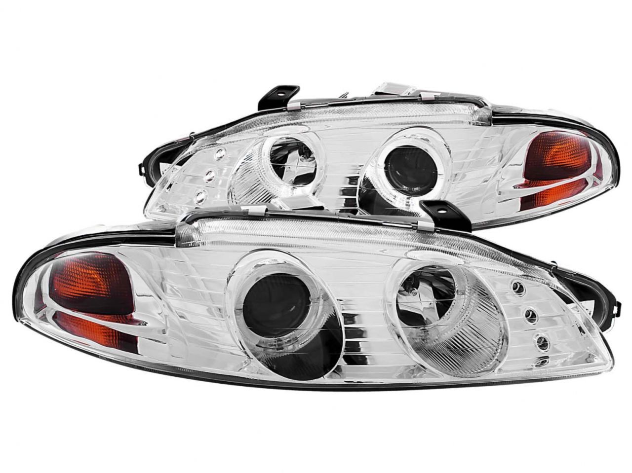Anzo 1997-1999 Mitsubishi Eclipse Projector Headlights w/ Halo Chrome G2