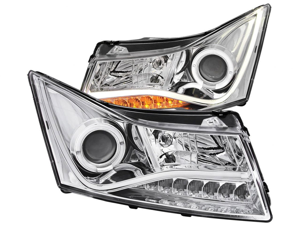 Anzo 2011-2015 Chevrolet Cruze Projector Headlights w/ Halo Chrome