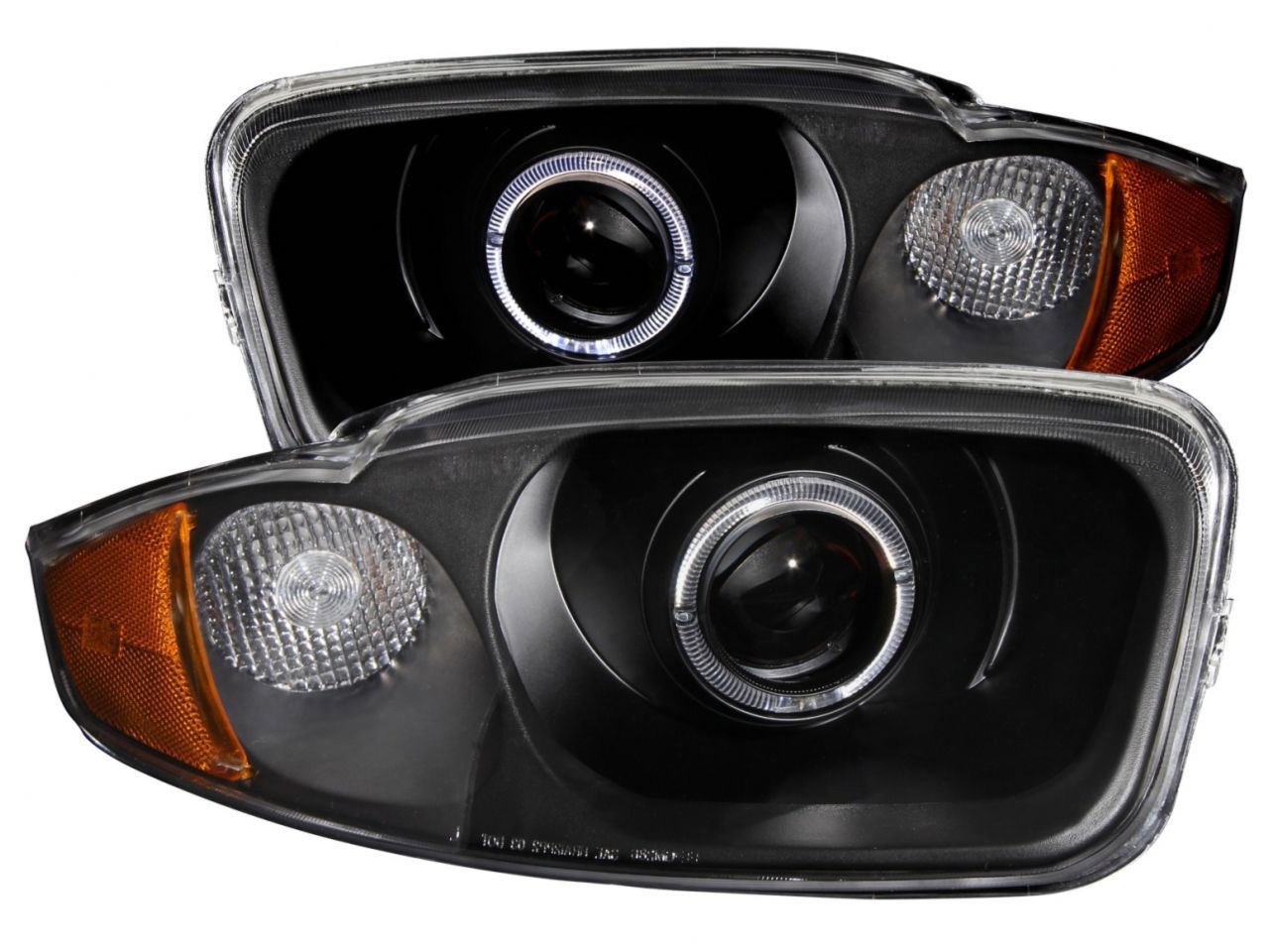Anzo 2003-2005 Chevrolet Cavalier Projector Headlights w/ Halo Black