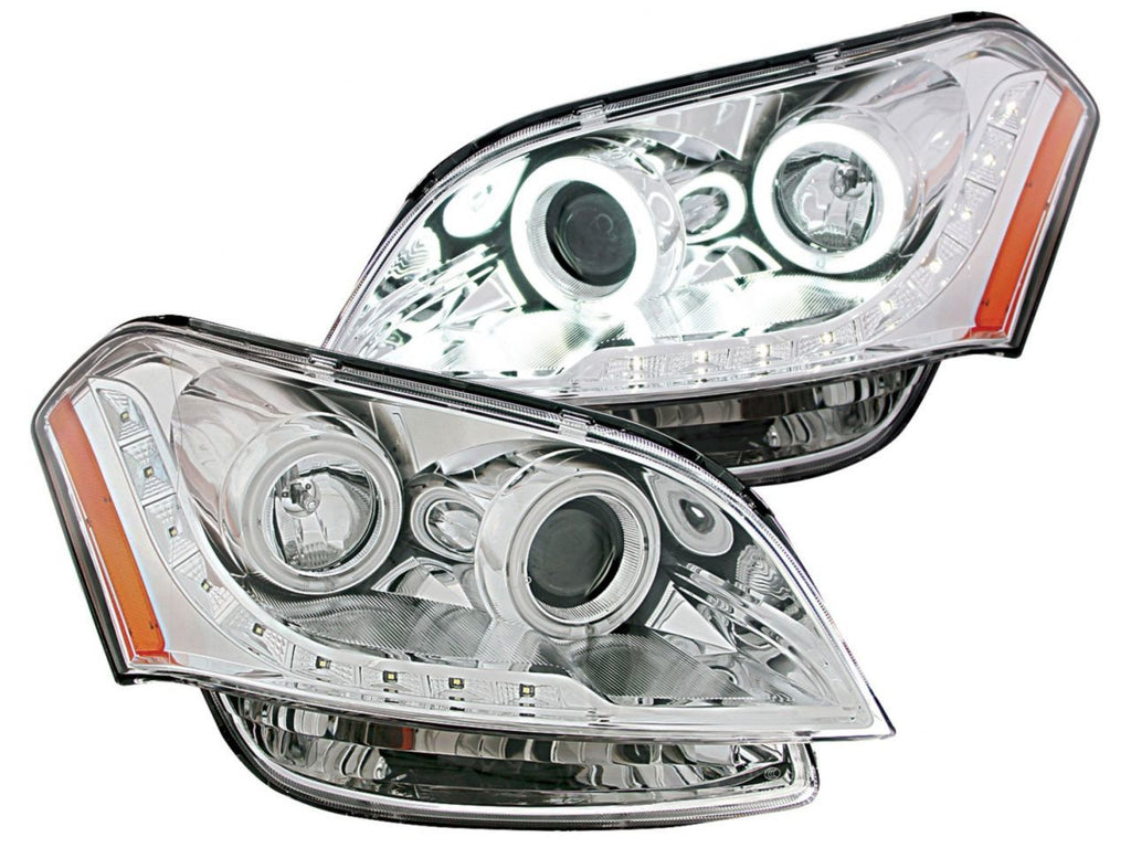 Anzo 2010-2011 Kia Soul Projector Headlights w/ Halo Chrome (CCFL)