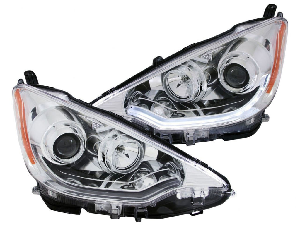 Anzo 2012-2013 Toyota Prius inCin Projector Headlights w/Plank Style Design