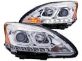 Anzo 2013-2015 Nissan Sentra Projector Headlights w/ U-Bar Chrome