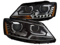 Anzo 2011-2013 Volkswagen Jetta Projector Headlights w/ Plank Style Design