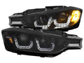 Anzo 2012-2015 BMW 3 Series Projector Headlights w/U-Bar Black HID Compat.