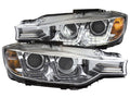 Anzo 2012-2015 BMW 3 Series Projector Headlights w/ U-Bar Chrome HID Compa