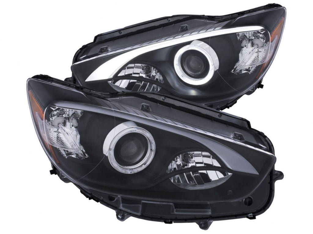 Anzo 13-14 Mazda CX-5 Projector Headlights w/ Halo Black w/ Amber