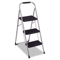 Cosco 3-Step Big Step Folding Stool, 200 lb Capacity, 17.75 x 28 x 45.63, Light Gray