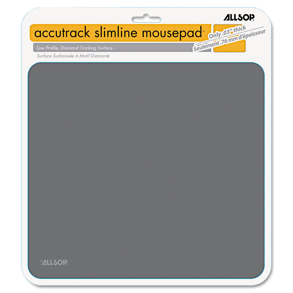 Allsop Accutrack Slimline Mouse Pad, 8.75 x 8, Graphite