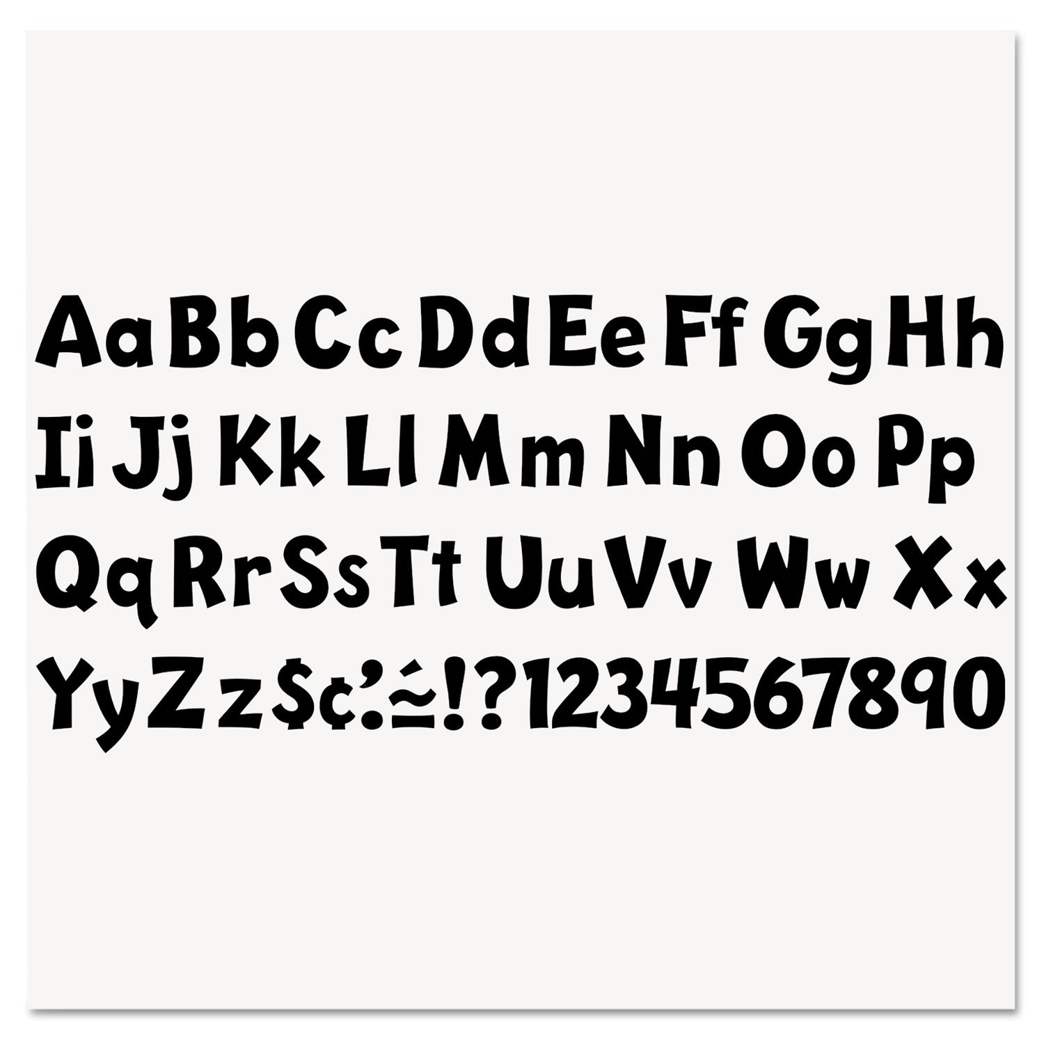 TREND Ready Letters Playful Combo Set, Black, 4"h, 216/Set