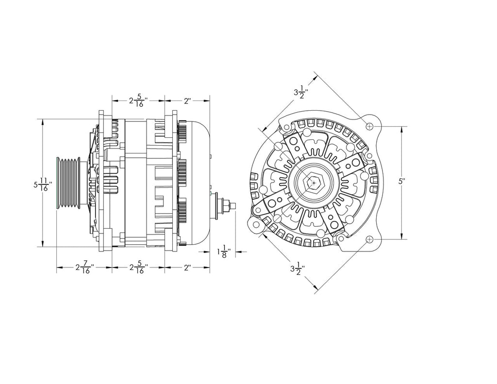 Mechman 370 Amp High Output Alternator 1998-2008 Volkswagen Beetle / Golf / Jetta / GTI
