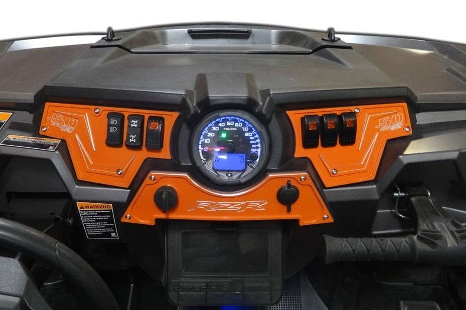 XP1000 3 piece Dash Panel Orange with switches