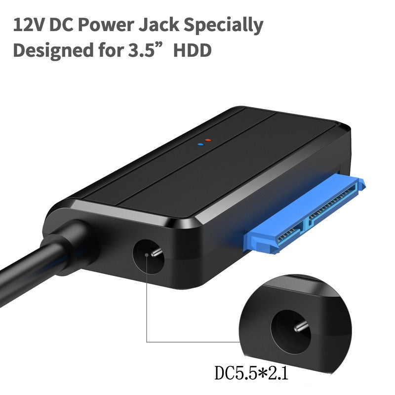New USB 3.0 to SATA7+15P Easy Drive Cable 2.5 "3.5-inch Hard Drive Data Cable USB Adapter Cable