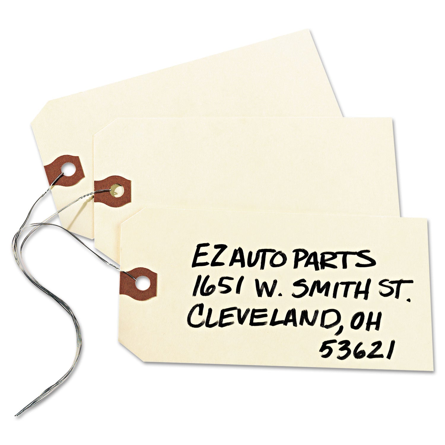 Avery Double Wired Shipping Tags, 11.5 pt Stock, 5.25 x 2.63, Manila, 1,000/Box