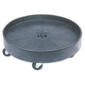 Rubbermaid Brute Container Universal Drum Dolly, 500 lb Capacity, 24.38 x 7.13, Black