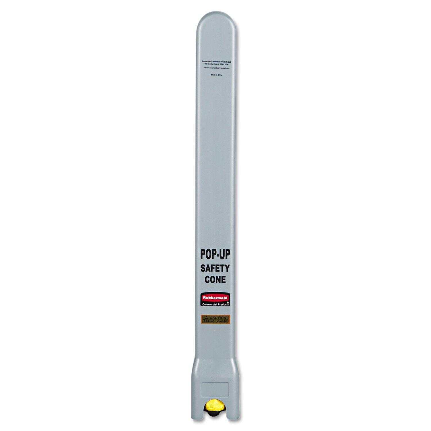 Rubbermaid Multilingual Pop-Up Safety Cone, 3-Sided, Fabric, 21 x 21 x 20, Yellow