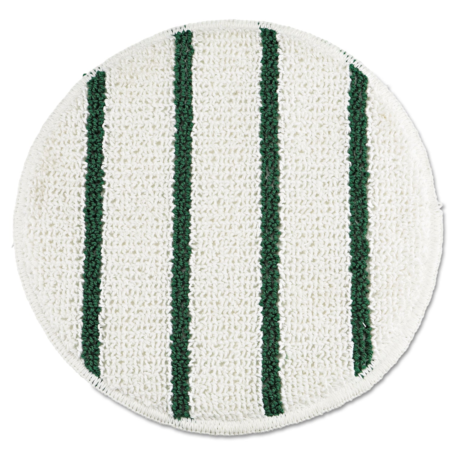 Rubbermaid Low Profile Scrub-Strip Carpet Bonnet, 19" Diameter, White/Green