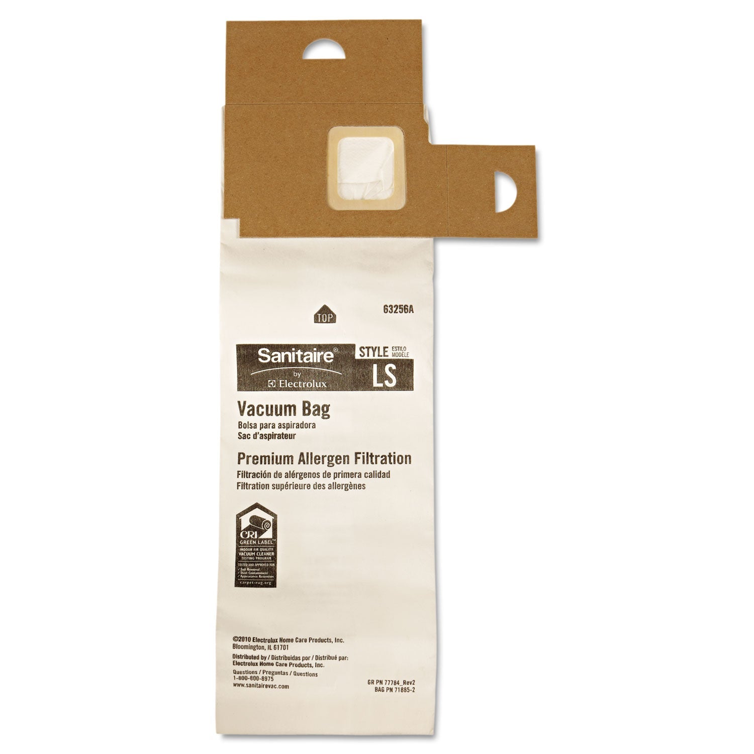 Sanitaire Commercial Upright Vacuum Cleaner Replacement Bags, Style LS, 5/Pack, 10 PK/CT