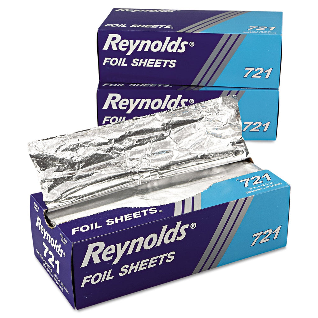 Reynolds Wrap Interfolded Aluminum Foil Sheets, 12 x 10.75, Silver, 500/Box, 6 Boxes/Carton