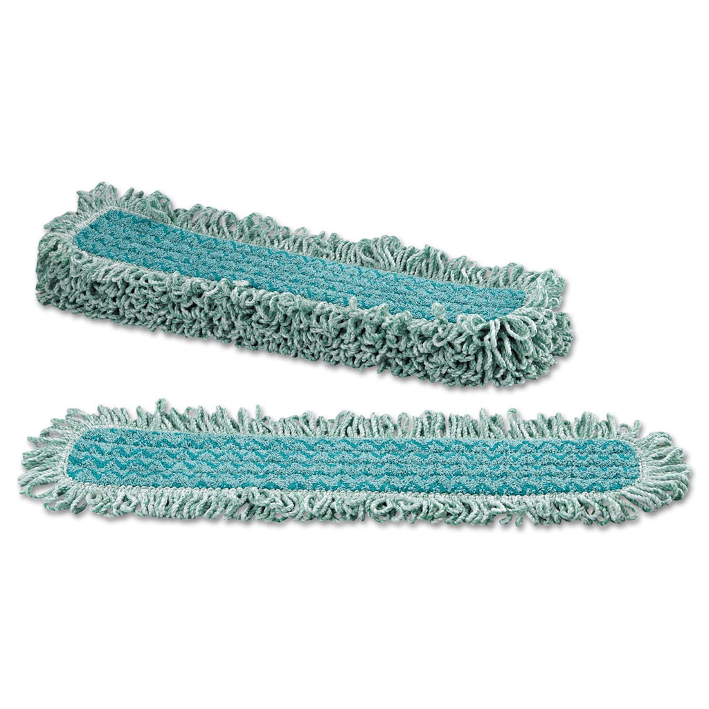 Rubbermaid HYGEN Microfiber Fringed Dust Mop Pad, 24w x 9d, Green