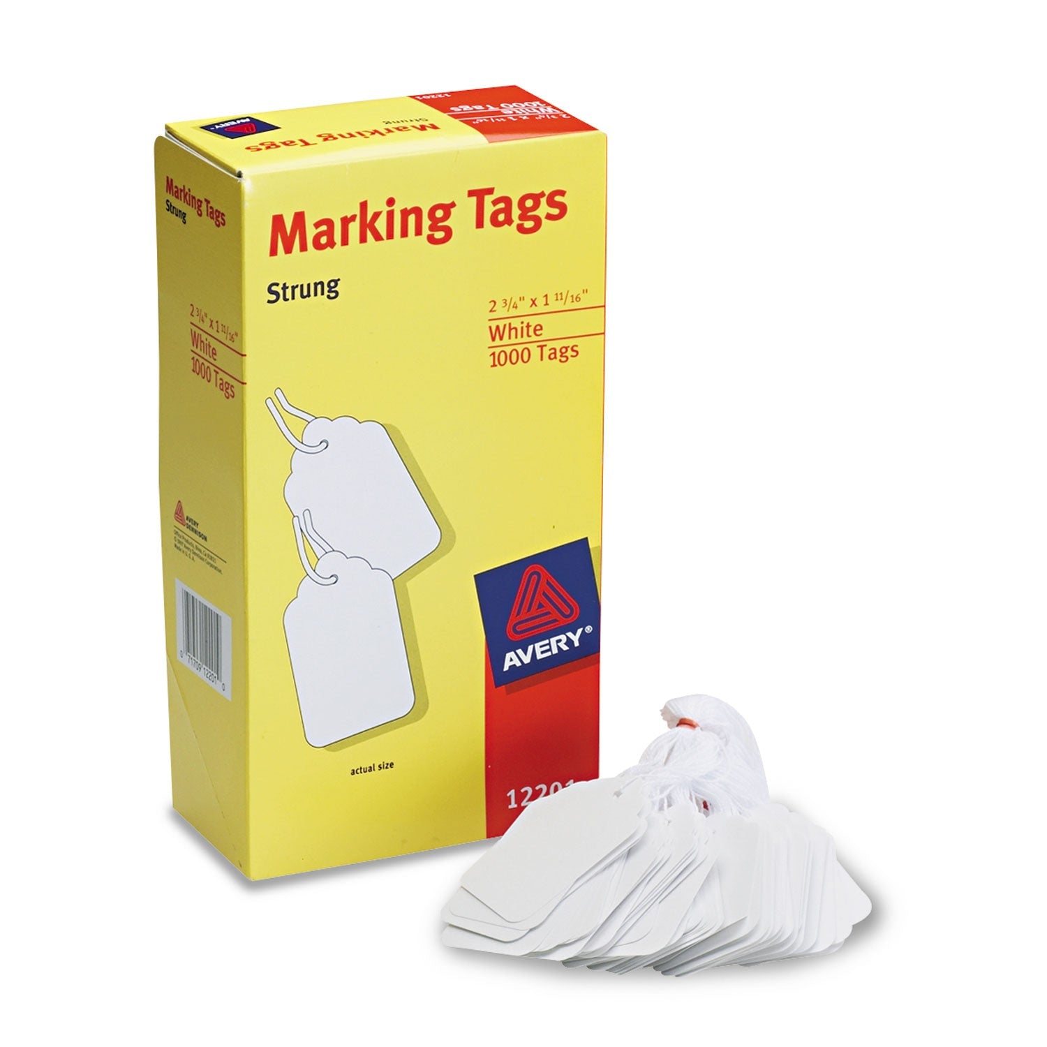 Avery Medium-Weight White Marking Tags, 2.75 x 1.69, 1,000/Box