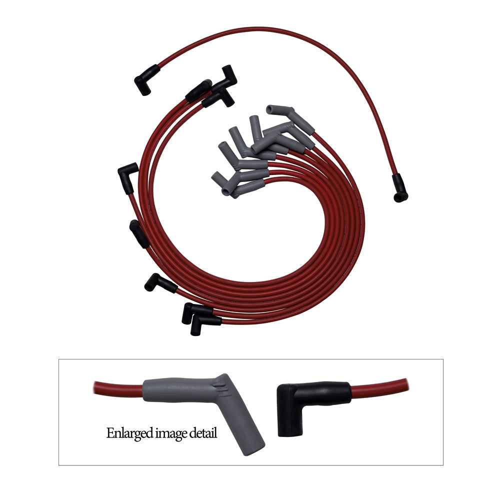 Ford 5.0L, 302, 351 1979-95 Spark Plug Wire Set, Red 500ohm/ft