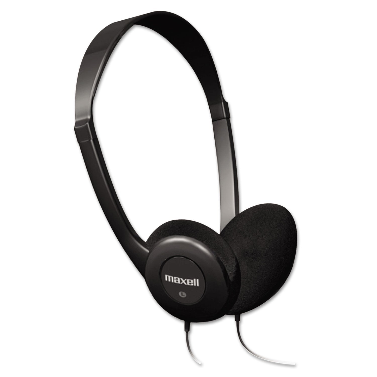 Maxell HP-100 Headphones, 4 ft Cord, Black