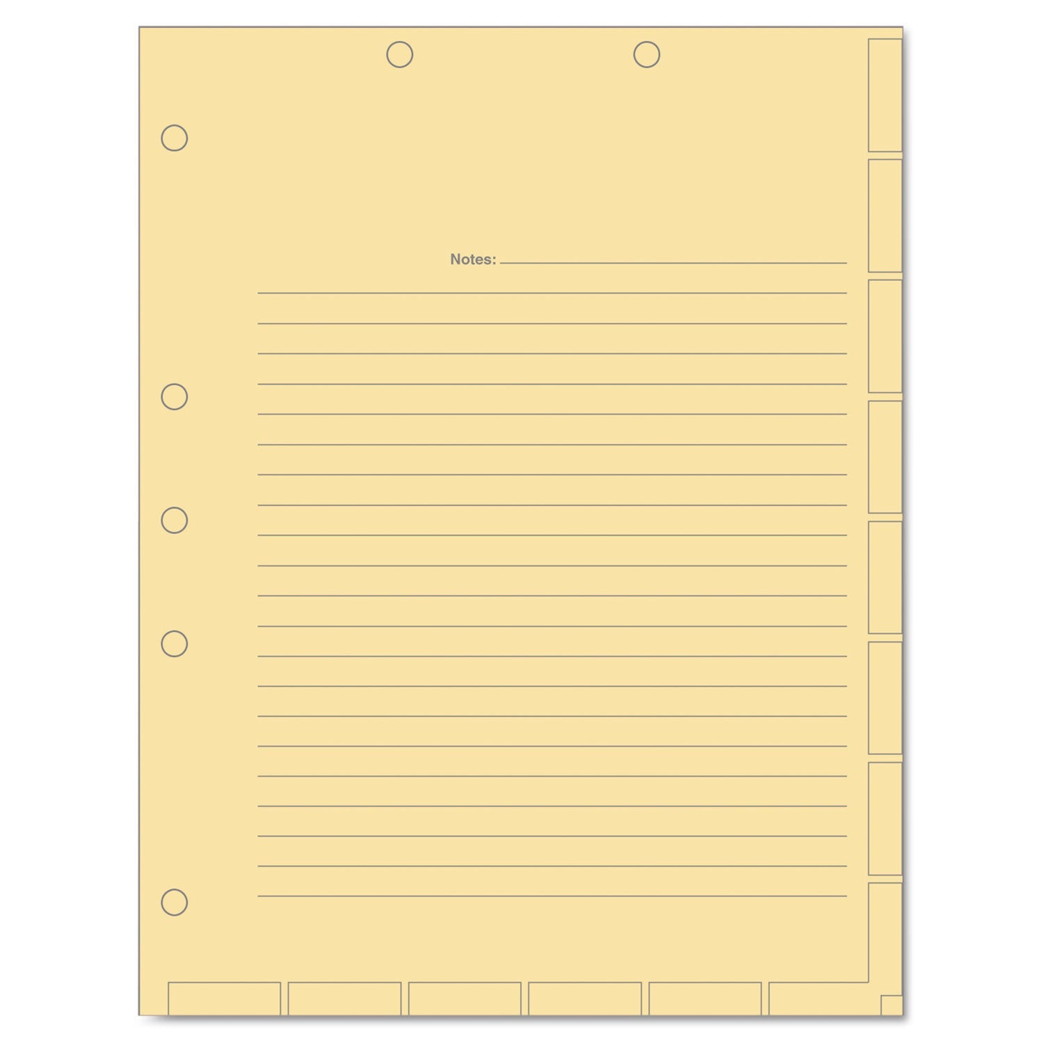 Tabbies Medical Chart Index Divider Sheets, Untabbed, 11 x 8.5, Manila, 400/Box
