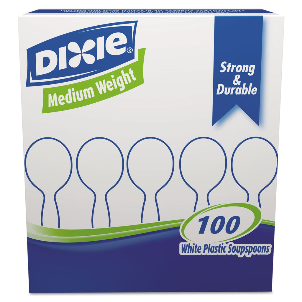Dixie Plastic Cutlery, Heavy Mediumweight Soup Spoon, 1,000/Carton