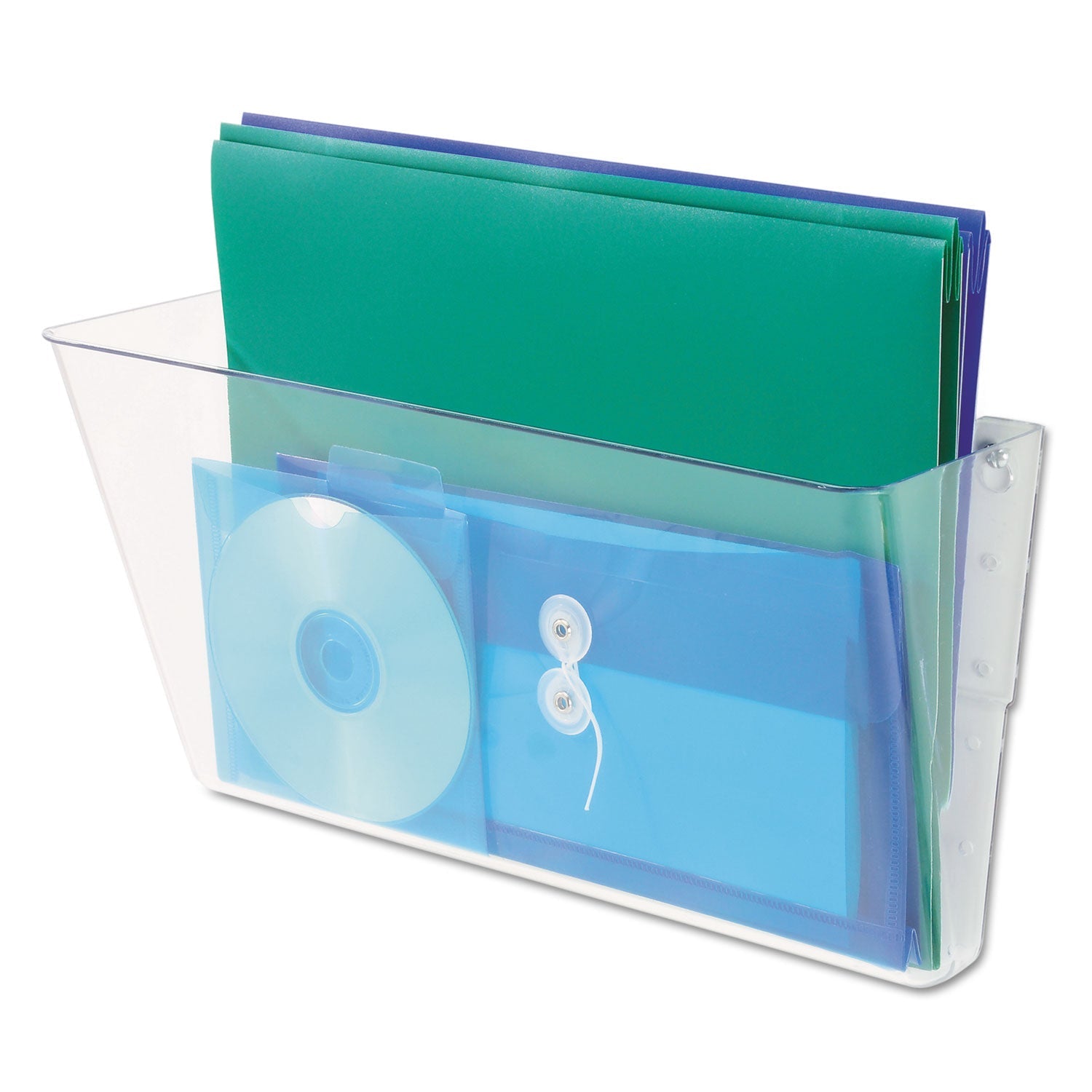 Universal Wall Files, Letter Size, 13" x 4" x 7", Clear