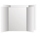Eco Brites Two Cool Tri-Fold Poster Board, 36 x 48, White/White, 6/Carton