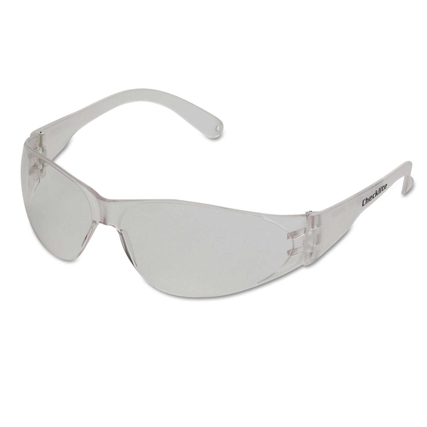 MCR Checklite Safety Glasses, Clear Frame, Anti-Fog Lens