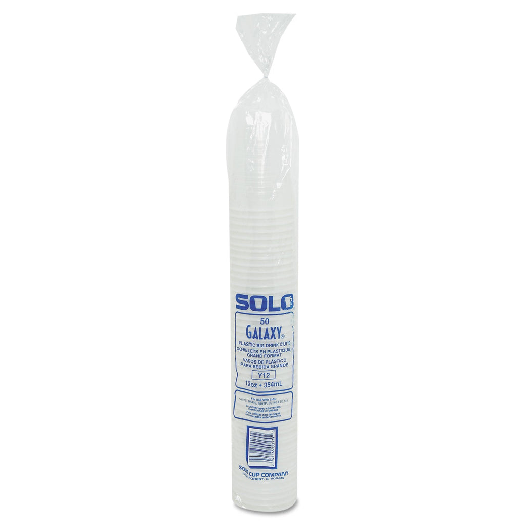 Dart High-Impact Polystyrene Tall Cold Cups, 12 oz, Translucent, 50/Pack
