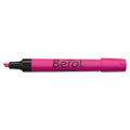 Berol 4009 Chisel Tip Highlighter, Pink Ink, Chisel Tip, Pink/Black Barrel, Dozen