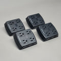 ALL SYSTEM BROADBAND 4 PCS Power Block 4 Outlet Wall Extenders Black PB1025016 (New)