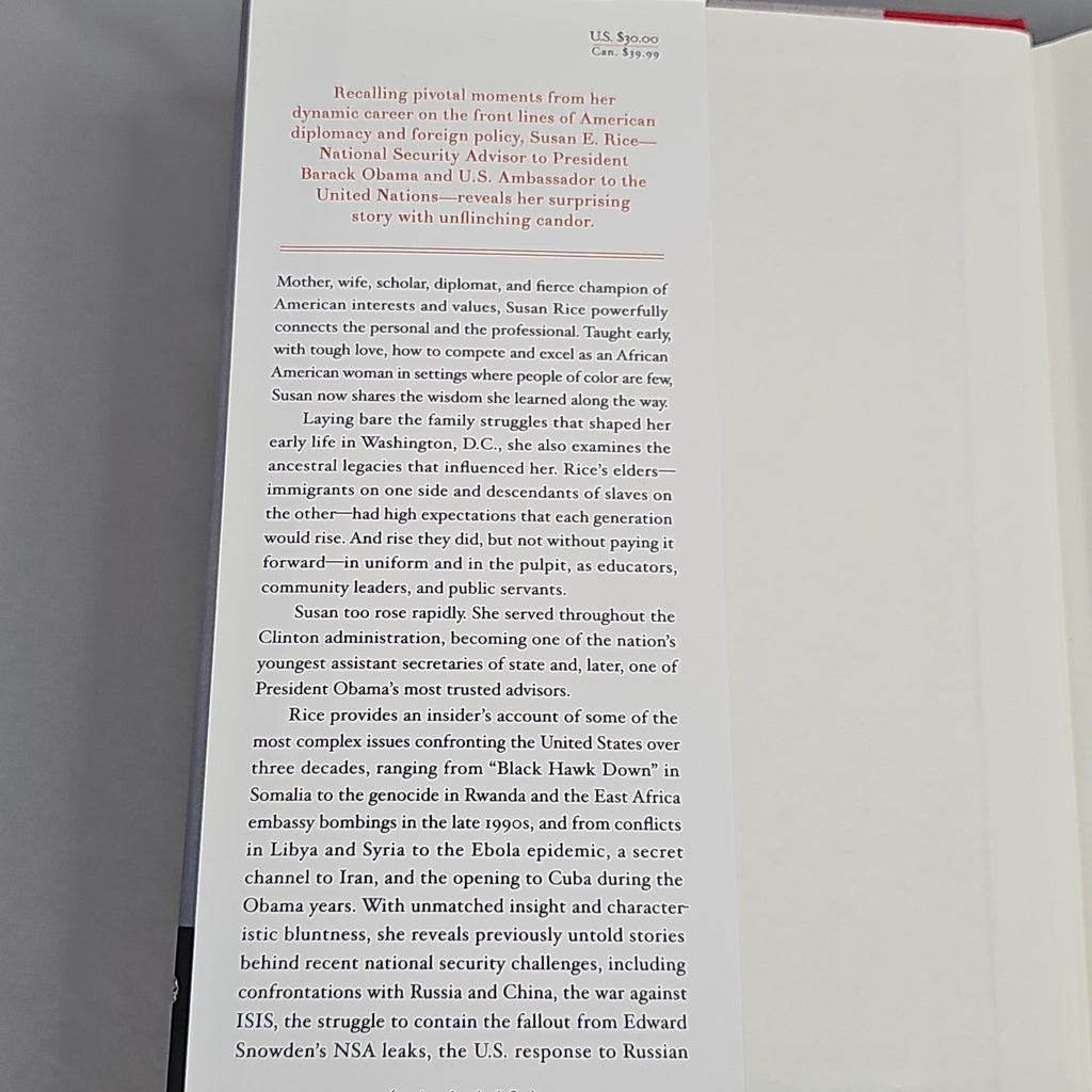TOUGH LOVE by Susan Rice Book Hardback (New)