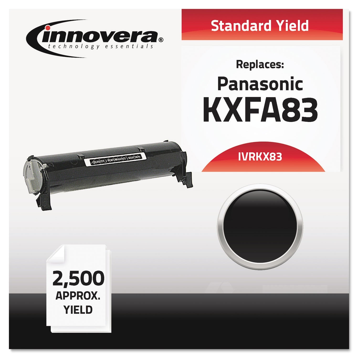 Innovera Remanufactured Black Toner, Replacement for KX-FA83, 2,500 Page-Yield