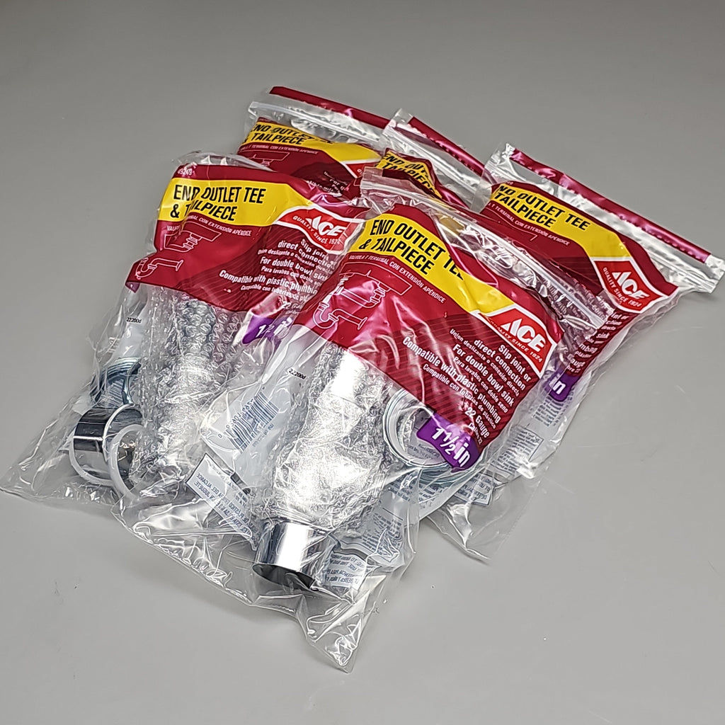 ACE End Outlet Tee & Tailpiece 5-PK 1.5" AH20217 49249 (New)